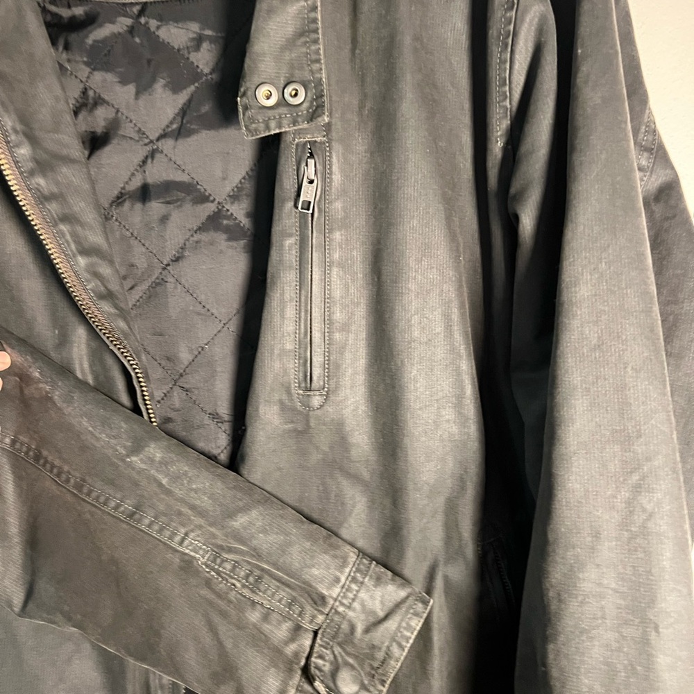 Rodd & Gunn The Jack Men's Coated Cotton Motorcycle Jacket-Large - Bracken - Picture 4 of 8